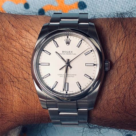 rolex op 34 white|rolex perpetual 34.